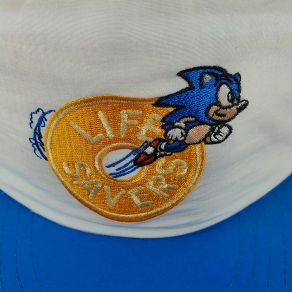 Vintage 90s Sonic The Hedgehog Lifesavers Spinball Promo Prize Hat Cap Sega - Picture 3 of 12